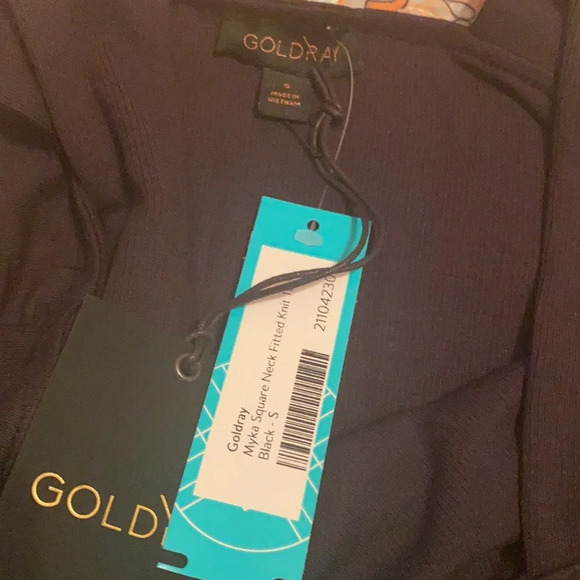 NWT StitchFix Square Neck Fitted Knit Top - Picture 2 of 2